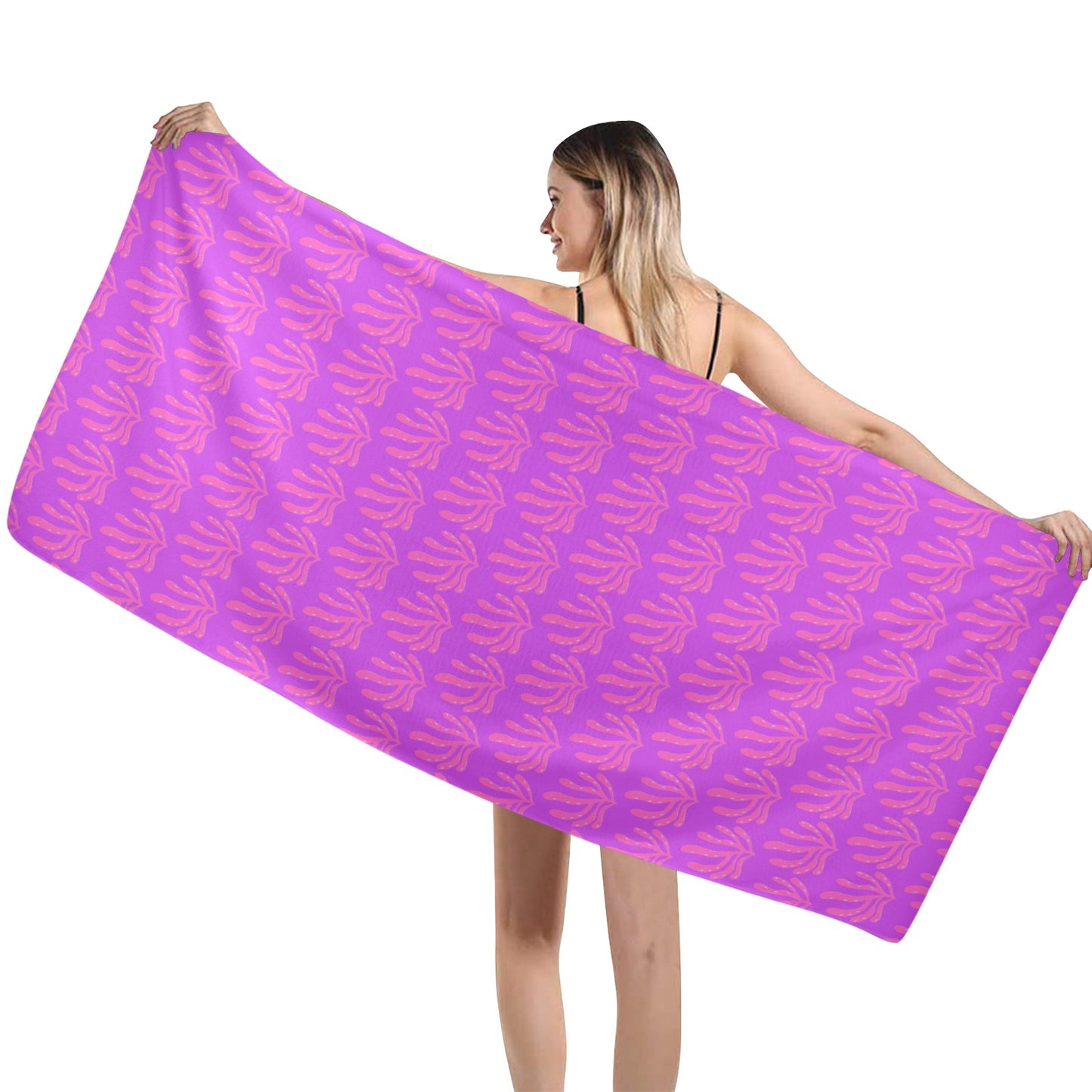 PRETTY IN PURPLE BEACH TOWEL Artsadd