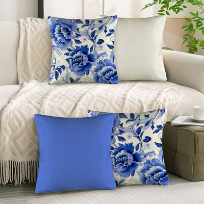 Blue Biloba Pillow Cover 4 Pack
