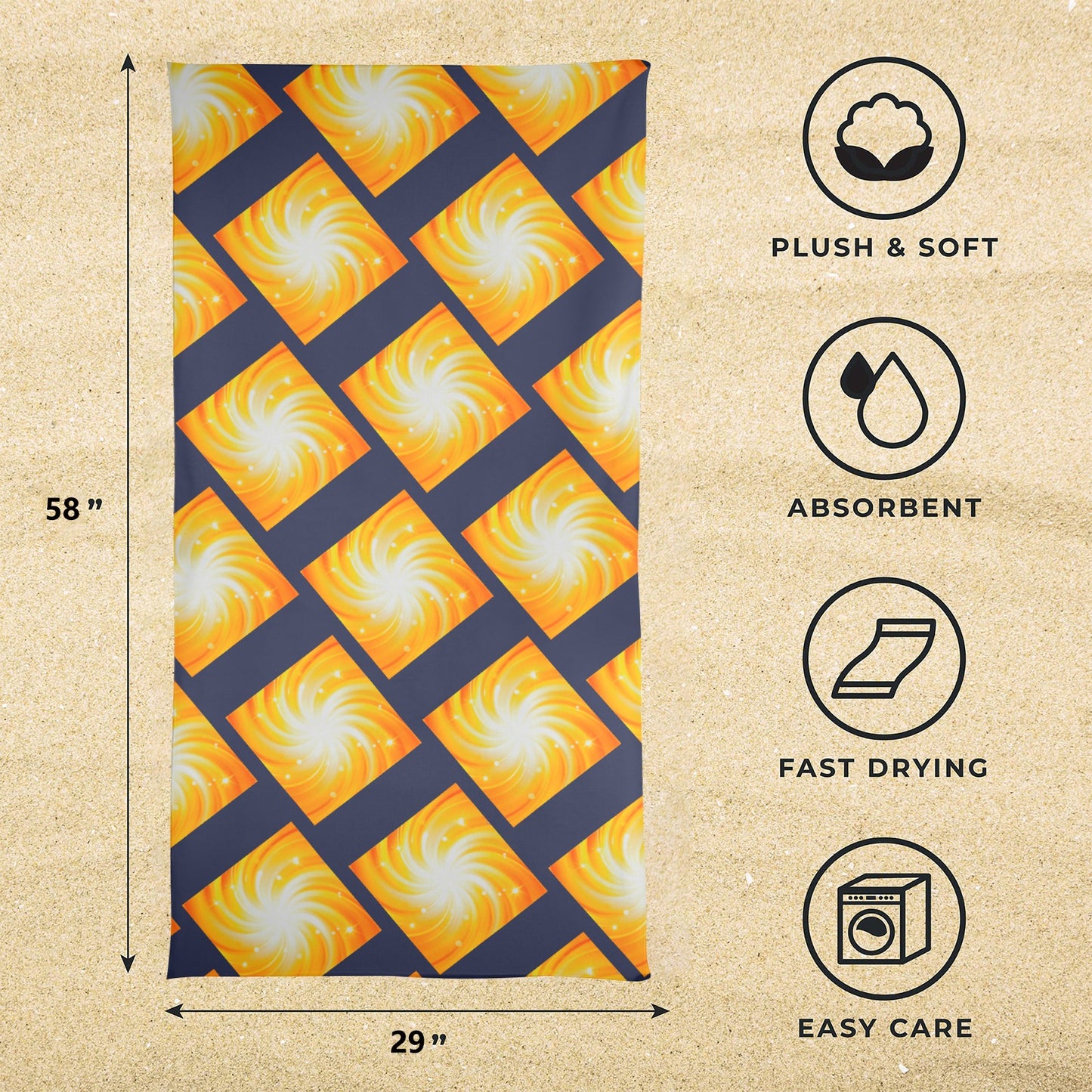 STAR GAZING  BEACH TOWEL Artsadd