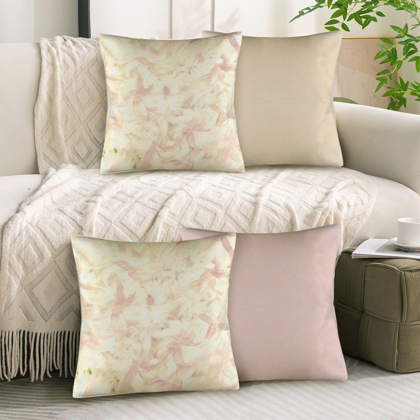 blushing bride pillow case set of 4