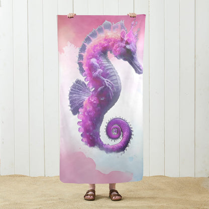 MAGICAL SEAHORSE BEACH TOWEL Artsadd