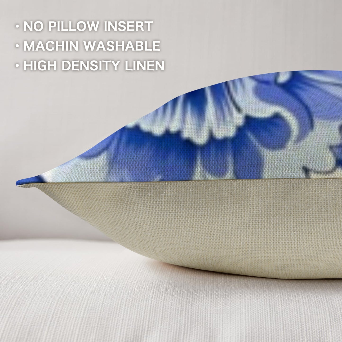 Blue Biloba Pillow Cover 4 Pack