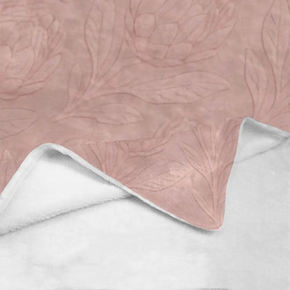 Pink textured fabric with white border