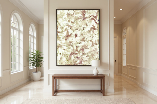 large abstract australian native flora print