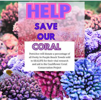 PRETTY IN PURPLE BEACH TOWEL Artsadd