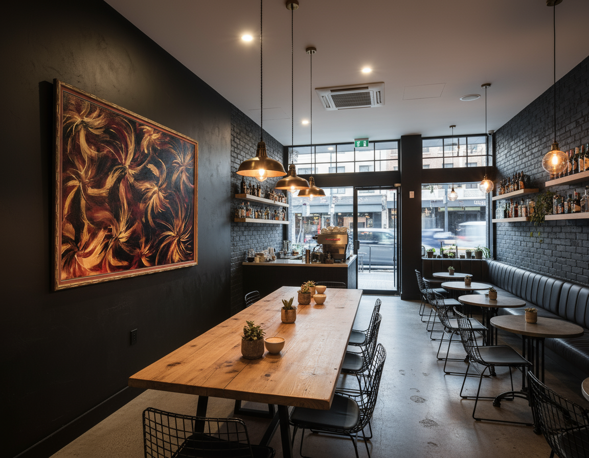 AUSTRAIAN abstract floral art of native tree waratah