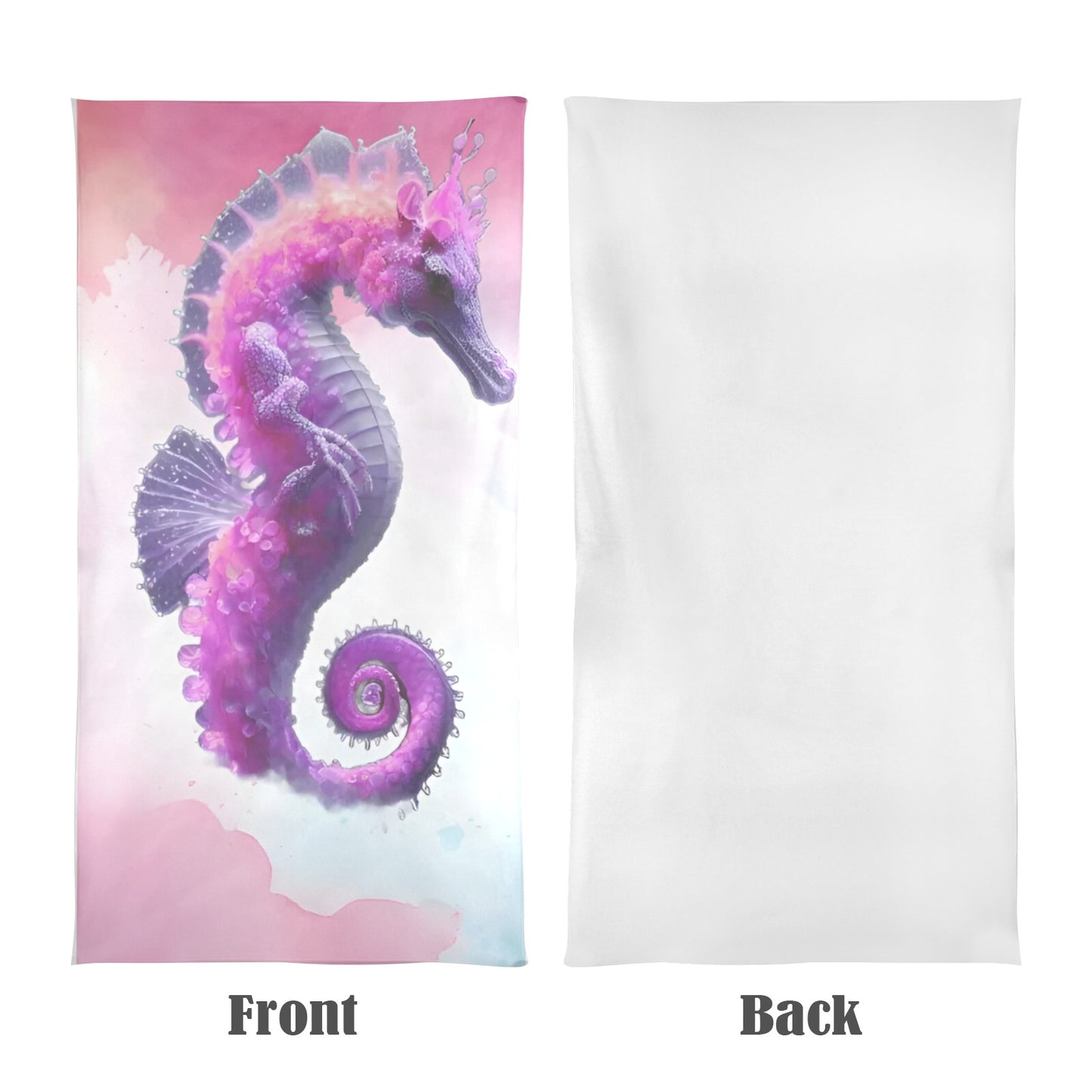 MAGICAL SEAHORSE BEACH TOWEL Artsadd