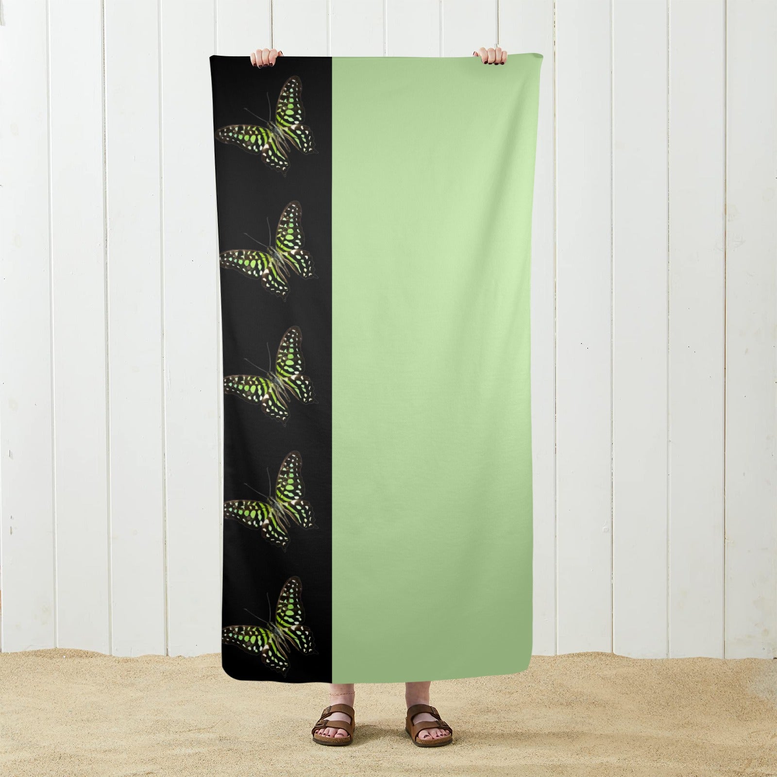 THE GREEN TRIANGLE BEACH TOWEL Artsadd