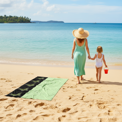 THE GREEN TRIANGLE BEACH TOWEL Artsadd