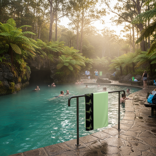 THE GREEN TRIANGLE BEACH TOWEL Artsadd