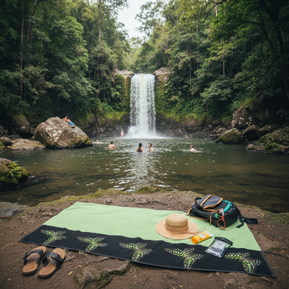 THE GREEN TRIANGLE BEACH TOWEL Artsadd