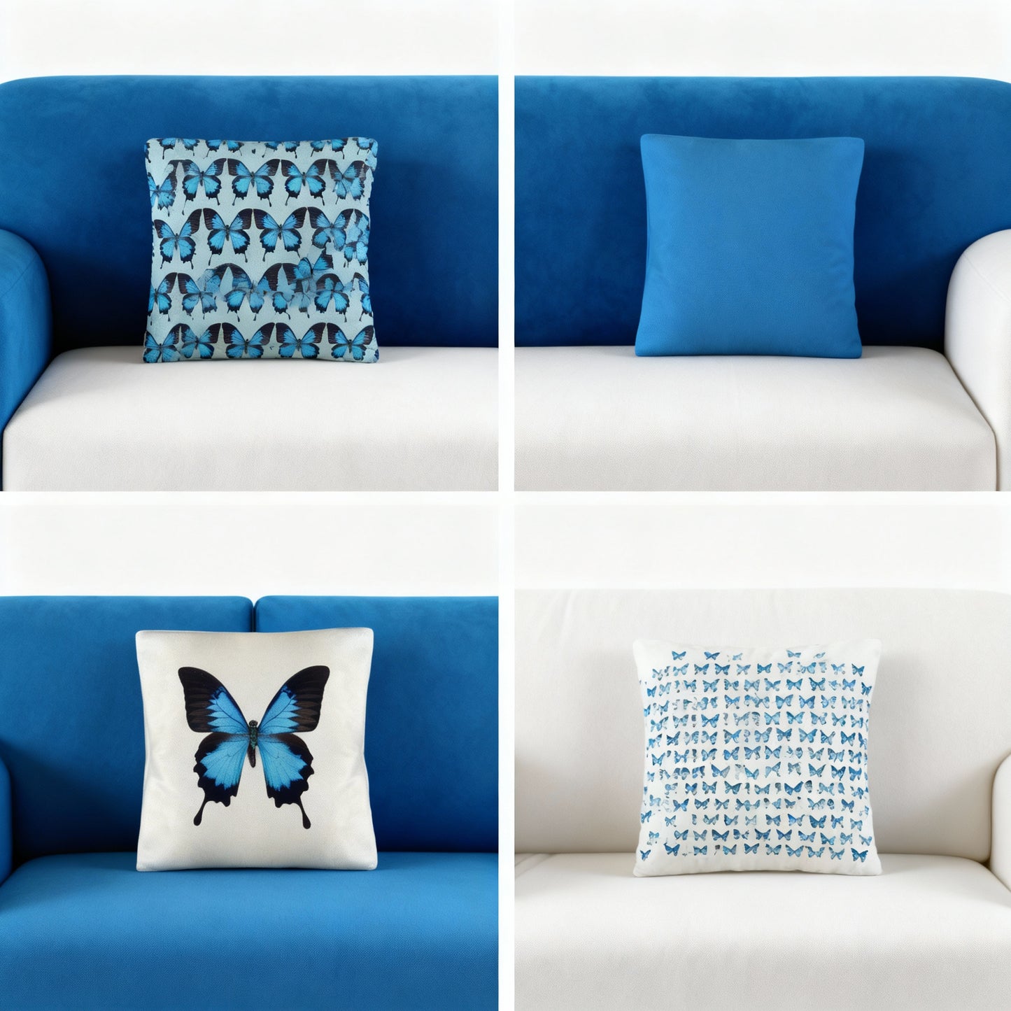 The Blue Uly set of 4 pillowcases