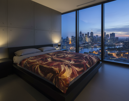 wind in the waratahs soft fleece blanket