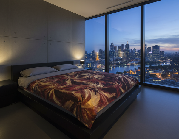 wind in the waratahs soft fleece blanket