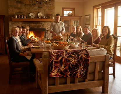 wind in the waratahs soft fleece blanket