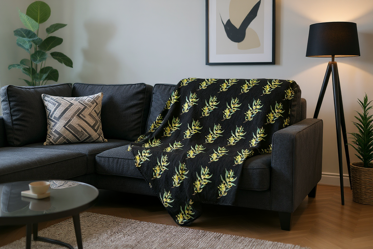 Whispering Wattles Plush Blanket