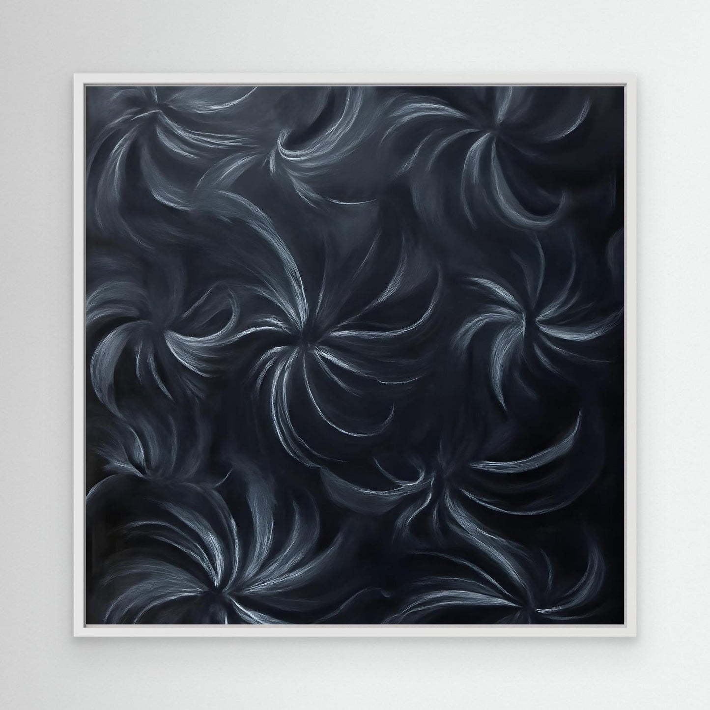 dark australian native flora black orchid art