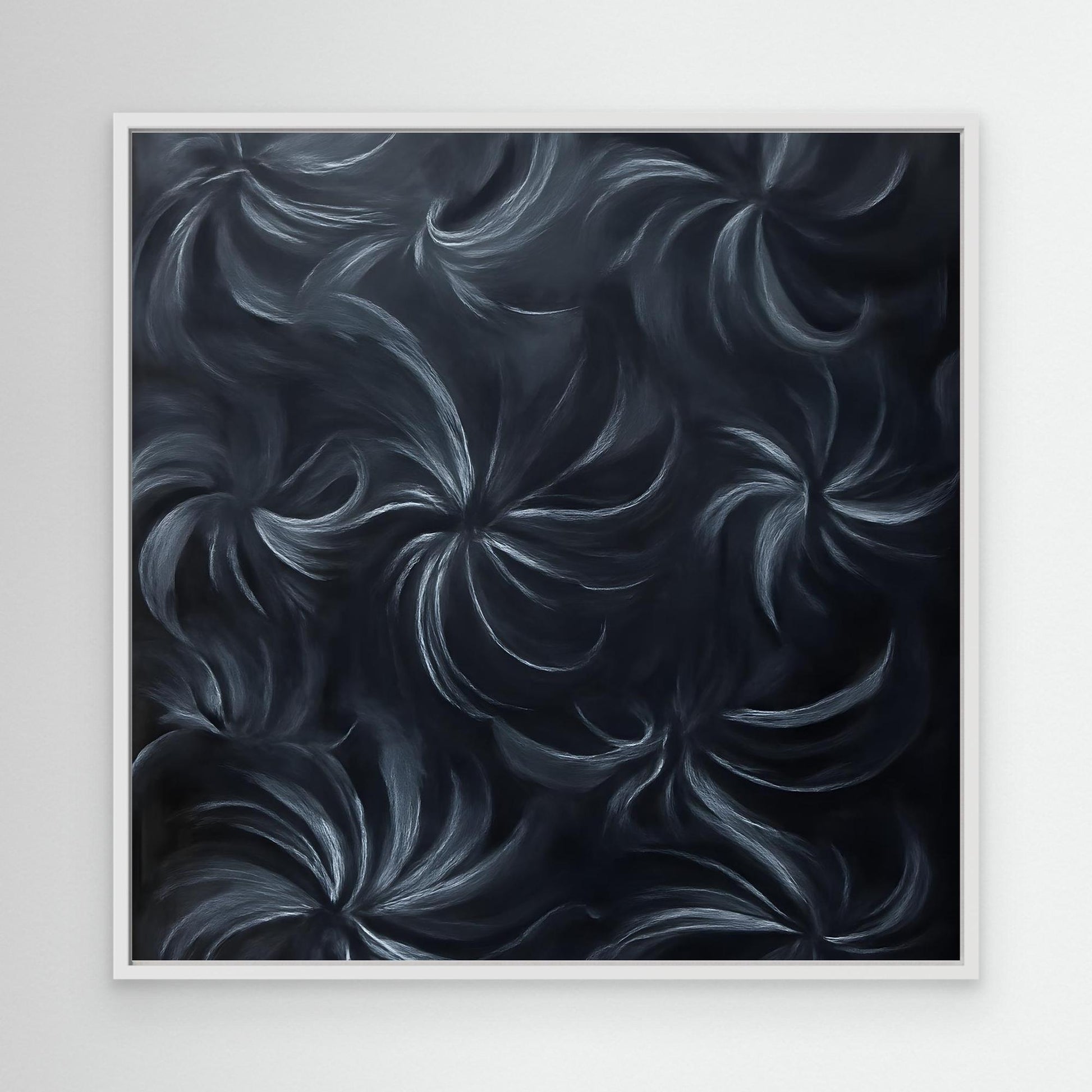 dark australian native flora black orchid art