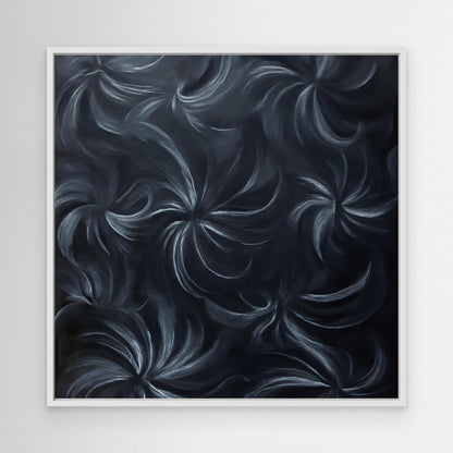 dark australian native flora black orchid art