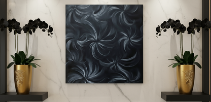 native black orchid australian flora art