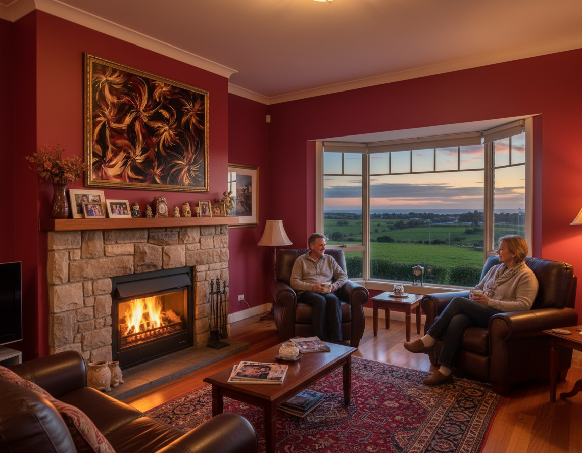 wind in the waratah abstract australian art