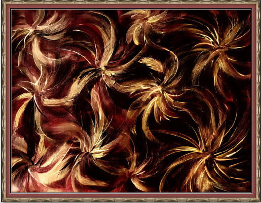 australian abstract waratah painting